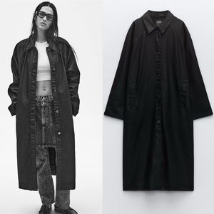 BLOGGERS FAV ZARA DENIM OVERSIZED TRENCH COAT